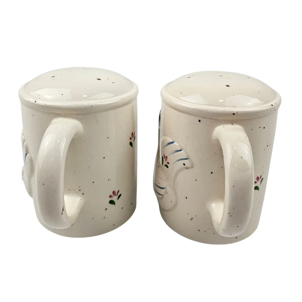 Otogari Japan Vintage Rooster Hen Mug Salt and‎ Pepper Shakers Ceramic Kitchen